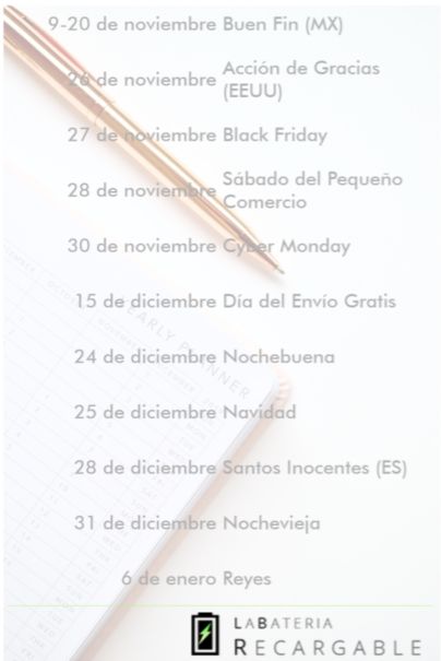 Fechas importantes: en el último trimestre del 2020 para vender en tu e-commerce