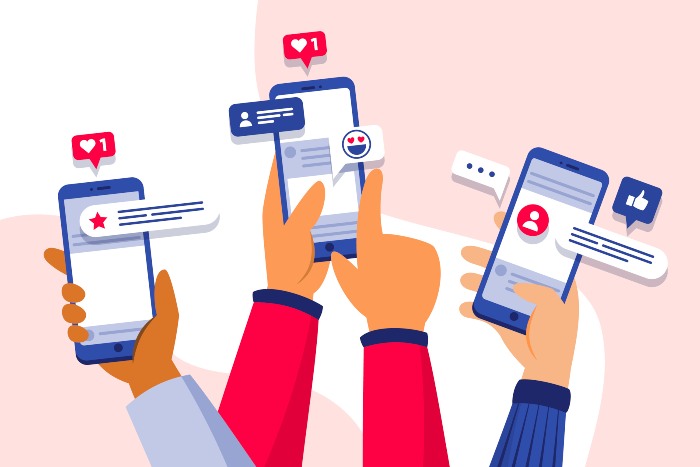Ilustración sobre el concepto de alcance en redes sociales para el glosario de La Batería Recargable